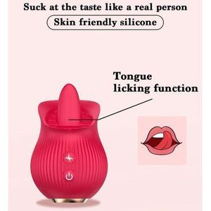Jouet Sexuel Vibrateur à Langue Léchante - Rouge