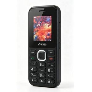 Téléphone portable classique Viewtech VT-E320 Double SIM avec appareil photo arrière, radio FM sans fil, lecteur de musique et mémoire T-Flash extensible – Noir