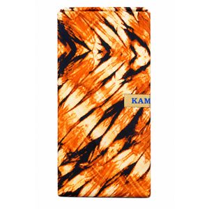 Mode Bazin Marron de bois orange