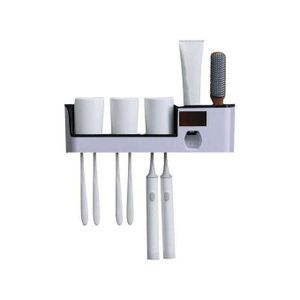 Chic support mural pour brosse à dents, stérilisateur UV, organiseur de brosse à dents, support de tête de brosse à dents, noir, taille unique