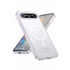 Coque transparente magsafe compatible Tecno Spark Slim + 1 antichoc - Transparent 