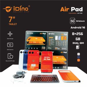 Tablette iDino Air Pad 7 Pouces Android 16 5G - 8Go RAM 256Go - Dual SIM + Clavier Bluetooth + Coque