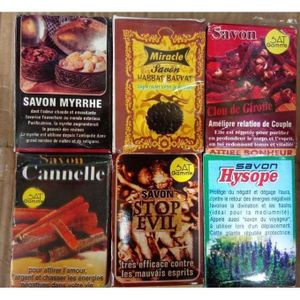 Savons Myrhh + Savon Hysope + Savon Cinamon + Savon De Nigelle +savon + Savon Clou De Girofle+ Savon Stop Le Mal BH