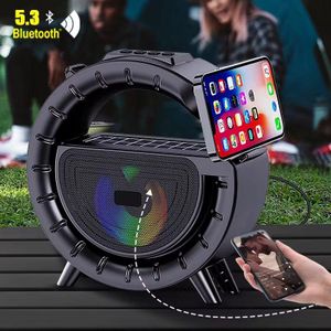 Haut-parleur Bluetooth big G avec lampe de poche charge solaire extérieur pratique système de sonorisation d'insertion de carte sans fil