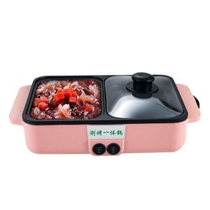 Gril Barbecue & Marmite Hot Pot 2-en-1 - Électrique - 1200W - Antiadhésif