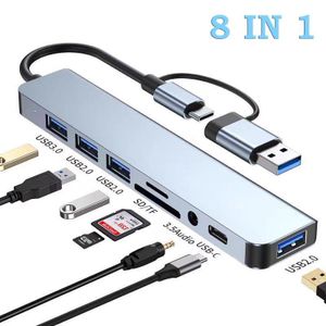 Tianquil Adaptateur Hub USB Type C multiports 8 en 1, Station d'accueil séparateur pour ordinateur portable MacBook