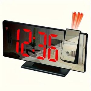 Horloge Réveil De Table LED Avec Projecteur