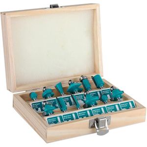 TOTAL ensemble de 12 mèches de défonceuse 8 mm