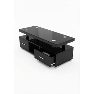 Table Television Salon, Meuble TV Moderne, Meuble TV for Chambre à Coucher, Centre de Divertissement avec Armoire de Rangement, Console TV en Bois
