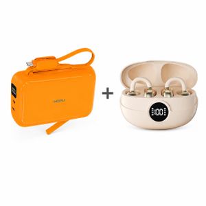 Hepu Écouteurs Bluetooth Sans Fil + Power Bank Portable – Pack Recharge & Mobilité