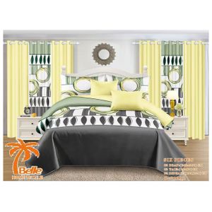Belle Draps de Lit 3 places, 2 Draps ,2 taies, 2 Rideaux