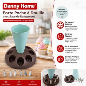 Support de rangement pour douilles de pâtisserie avec base
