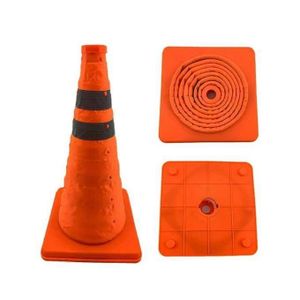 Cône de Signalisation Pliable avec Base – Sécurité Routière Compacte