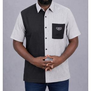 TAFA Chemise Hommes Manches Longues 2 Tons