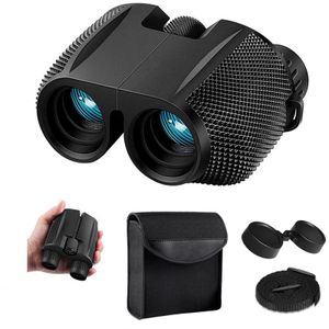 Jumelles compactes, jumelles portables haute définition pour les voyages, la randonnée et l'observation des oiseaux, noires.
