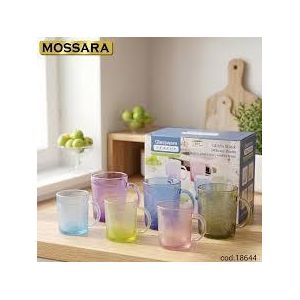 Ensemble de 6 verres à eau colorés