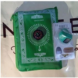Gm Tapis de prière portable plus compteur à doigts numérique