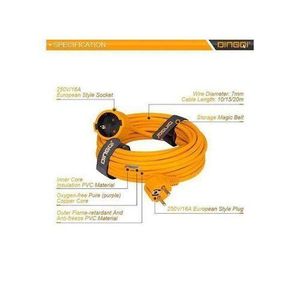 DINGQI  Rallonge électrique Prise 1.5mm/3500w 220V 10M