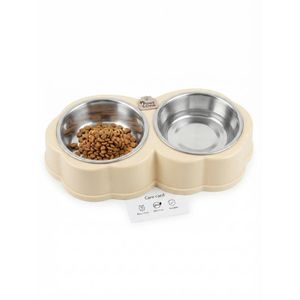 Double Gamelle pour Chien et Chat - Acier Inoxydable et Support Ergonomique