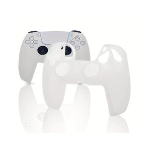 ShebSheb Lot de 2 housses en silicone pour manette PS5 Pro, coque antidérapante en silicone pour manette PS5 Pro - Transparent