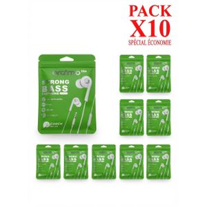 Mode Lot de 10 Ecouteur filiaire (ORAIMO)-Blanc