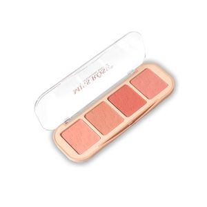 MISS RÔSE Palette de 4 Fards à Joues Effet Naturel Longue Tenue
