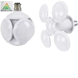 Ampoule pliable type ballon de football design compact étanche et antibuée anti-poussière B22