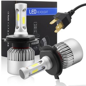 Ampoules de phares de voiture LED H7 100W, 25000LM, 2 pièces