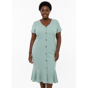 Robe boutonnée à manches courtes pour femme, style décontracté ou de soirée, ZK150001
