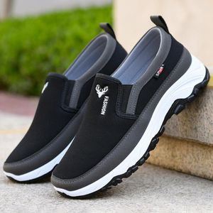 SHJO Baskets Homme Respirant Toile Léger Confortable Marche Sport Tennis Mode Sneakers Chaussures - Noir