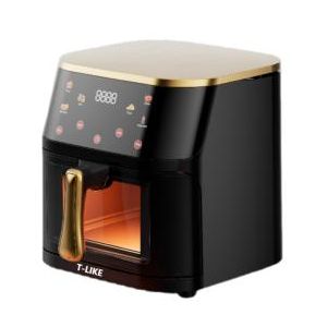 Bill Friteuse à air T-LIKE 8L avec fenêtre visuelle, multifonction à écran tactile