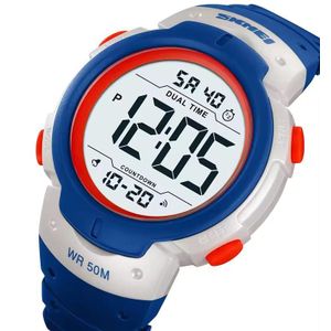 Skmei Montre Homme Led Bleu En Silicone