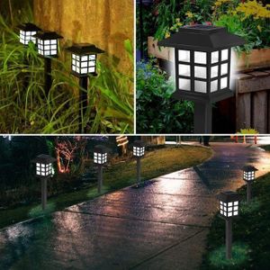 Magnifique Lot De 4 Lampes Solaires D'extérieur Pour Jardin, étanches, Longue Durée De Vie De 12 Heures, à énergie Solaire, Marche/arrêt Automatique, Décoratives Pour Allée, Patio, Cour Et Pelouse.
