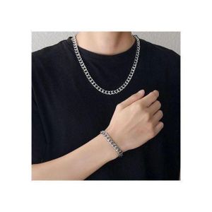 Jeu De Bracelets Et De Colliers à Chaîne Cubaine Pour Hommes