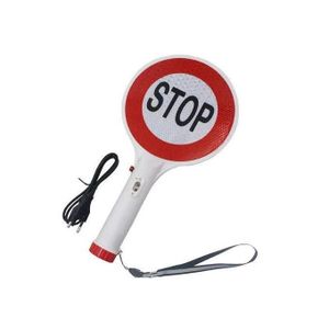 Panneau de Signalisation STOP Lumineux LED - Haute Visibilité - Rouge/Blanc