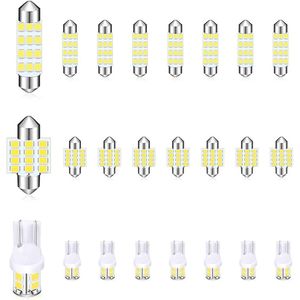 Kit d'ampoules de voiture LED de 24 pièces Set LED ampoules de remplacement intérieures pour porte de carte de voiture
