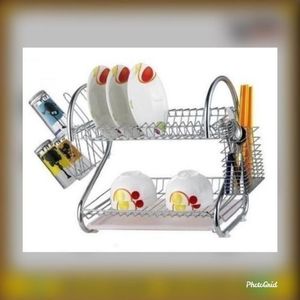 Égouttoir Acier Inoxydable - 2 Niveaux - Argent