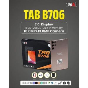Tablette professionnelle avec PUCE Boat B706 512 GB ROM + 8 GB RAM 5G avec Android 13 et batterie de 5000 mAh pour garçon et fille avec contrôle parentale