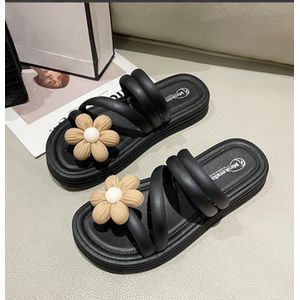 Sandales pour femmes chaussons pour femmes confortables Chaussures de plage Chaussures ouvertes Mode Outer Wear Casual All-match Étudiant Sandales et chaussons Chaussures blanches Sandales ouvertes