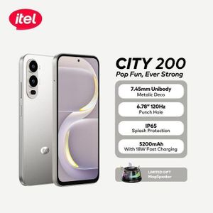 Itel  City 200 4 RAM + 128GB ROM 5200mAh Battery with 18W Fast s