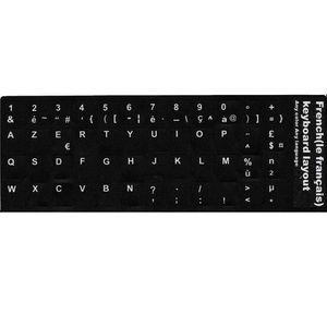 Sticker Autocollant Clavier Azerty - Noir