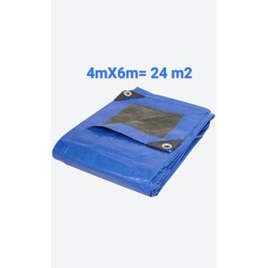 Bache de couverture impermeable WERCKMANN,4mX6m, bleu, Bache exterieure et interieur,Bache multi-usages, Bache de protection, bache impermeable, bâche  professionnelle, contre soleil. ep 100gm2