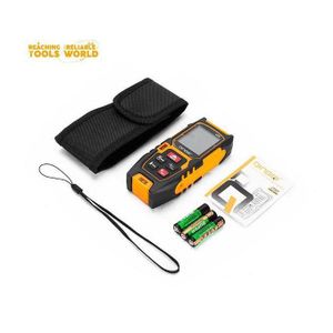 DINGQI Télémètre laser numérique Outil de mesure avec rétroéclairage LCD 60M JU