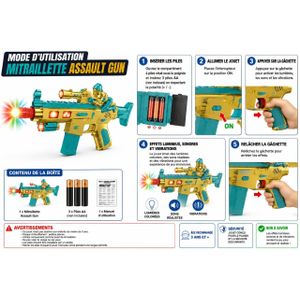 Pistolet jouet d’assaut lumineux et sonore