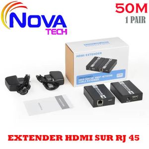 KIT SWITCH DEPORT HDMI SUR 4 RJ45 50M Boite 1 KIT