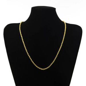 Chaîne En Acier Inoxydable Doré Pendentif  Torsadé