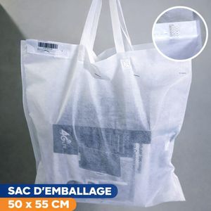 SAC EMBALLAGE JUMIA- LOT DE 50 Sacs d’emballage en tissu réutilisable – Très Grand format XL 50X55cm – Idéal pour emballage et transport sécurisé-LIVRAISON-ACHATS