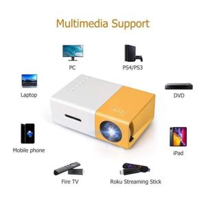 Mini Projecteur Vidéo LED Portable Pour Home Cinéma Multifonction HD 1080p Pour Intérieur