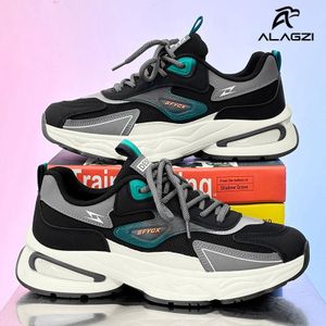 ALagzi 2026 Nouvelles chaussures de sport et de course décontractées pour hommes - vert noir, pointures 39 à 44