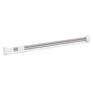 2 Tringles à rideau extensible de 70-120cm-gris + 4 supports muraux autocollants